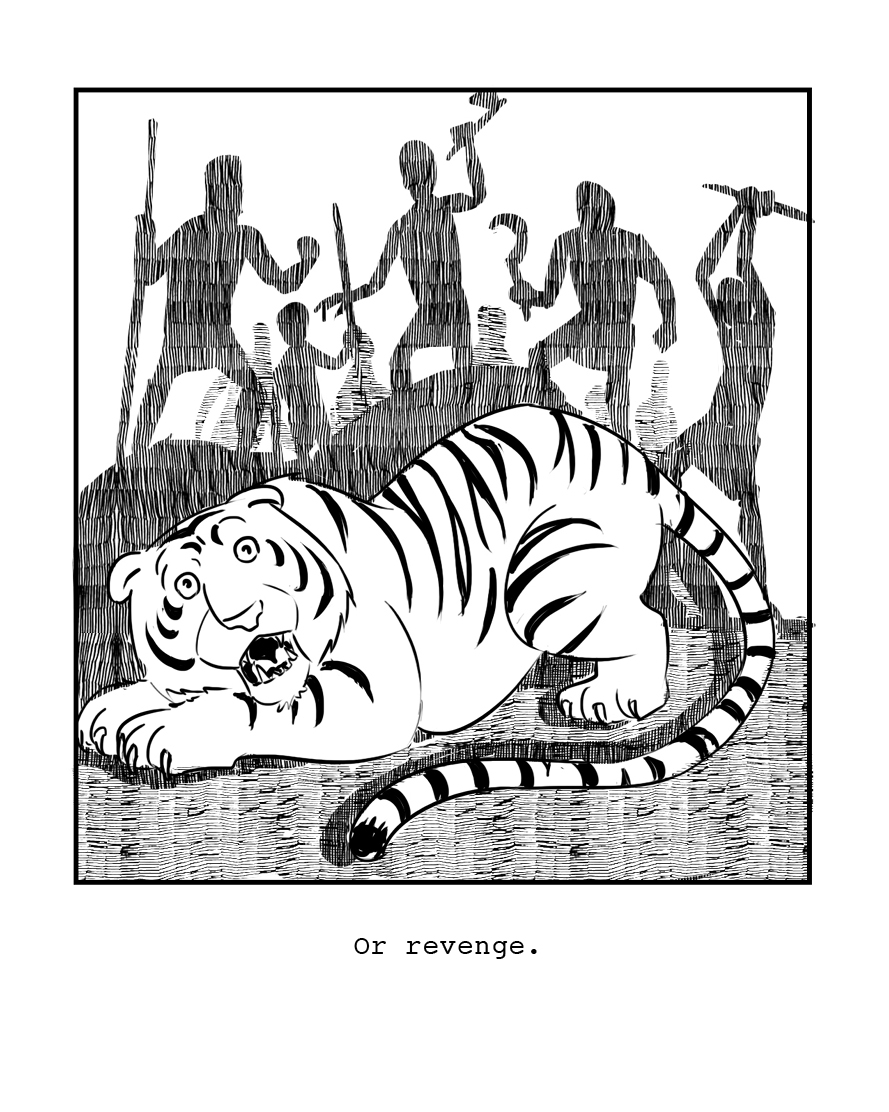 Artwork from 'Tiger Warning' comic.